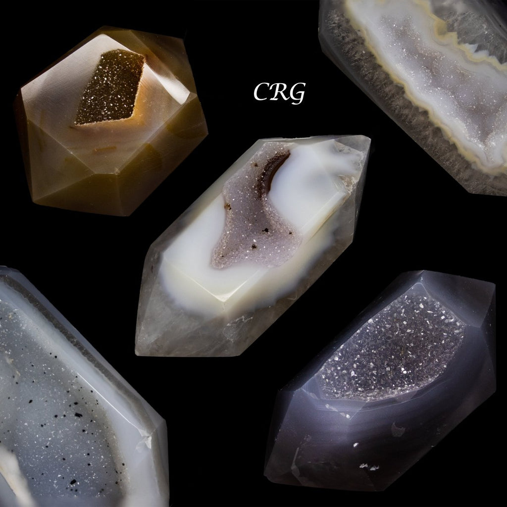 Fully Polished Double Terminated Agate Points / 2-5" AVG - 1 LB. LOT