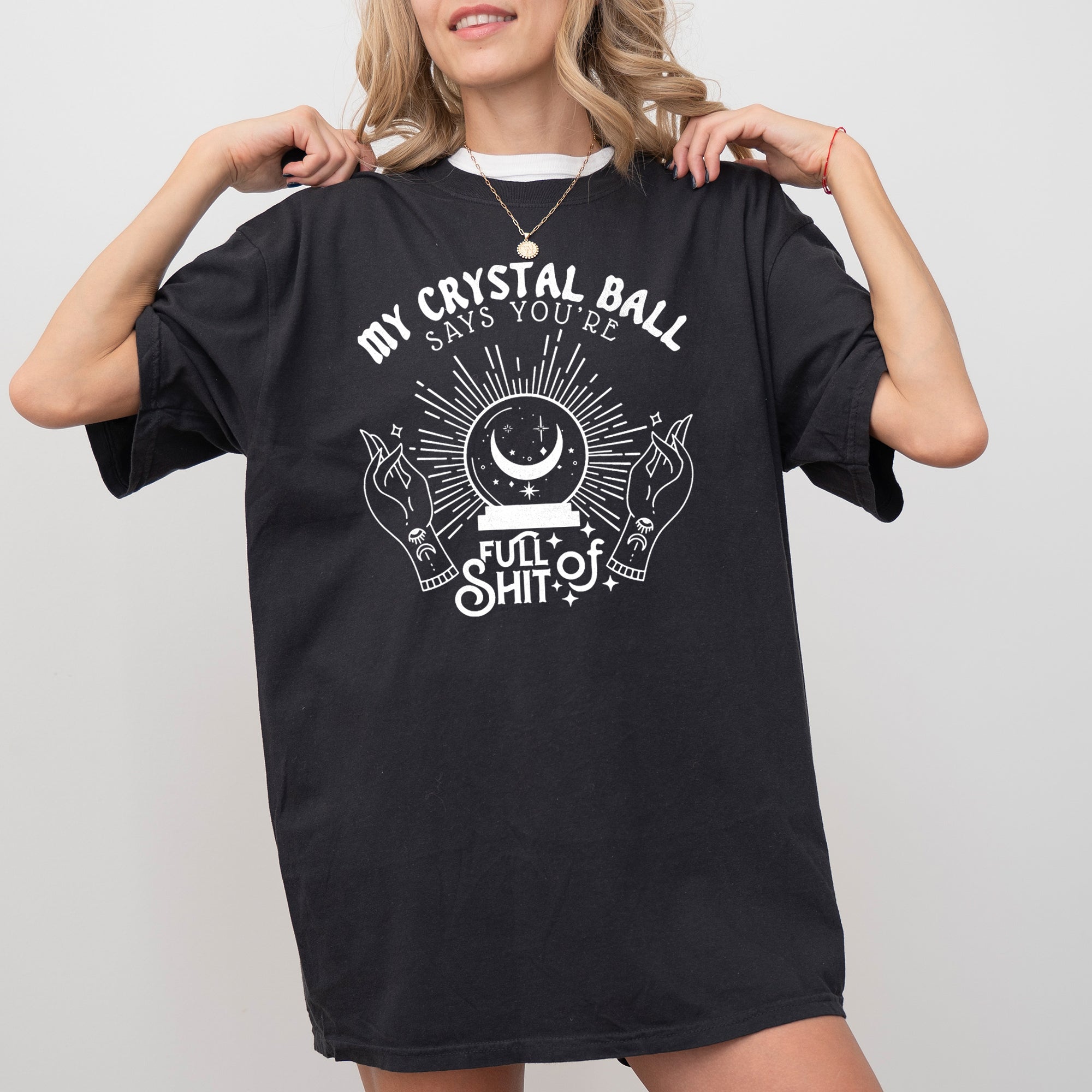 Crystal Ball, Skeleton, Funny, Pumpkin, Spooky, Witch, Aesthetic, Meme, Halloween, Costume, Tshirt Comfort Colors T-Shirt