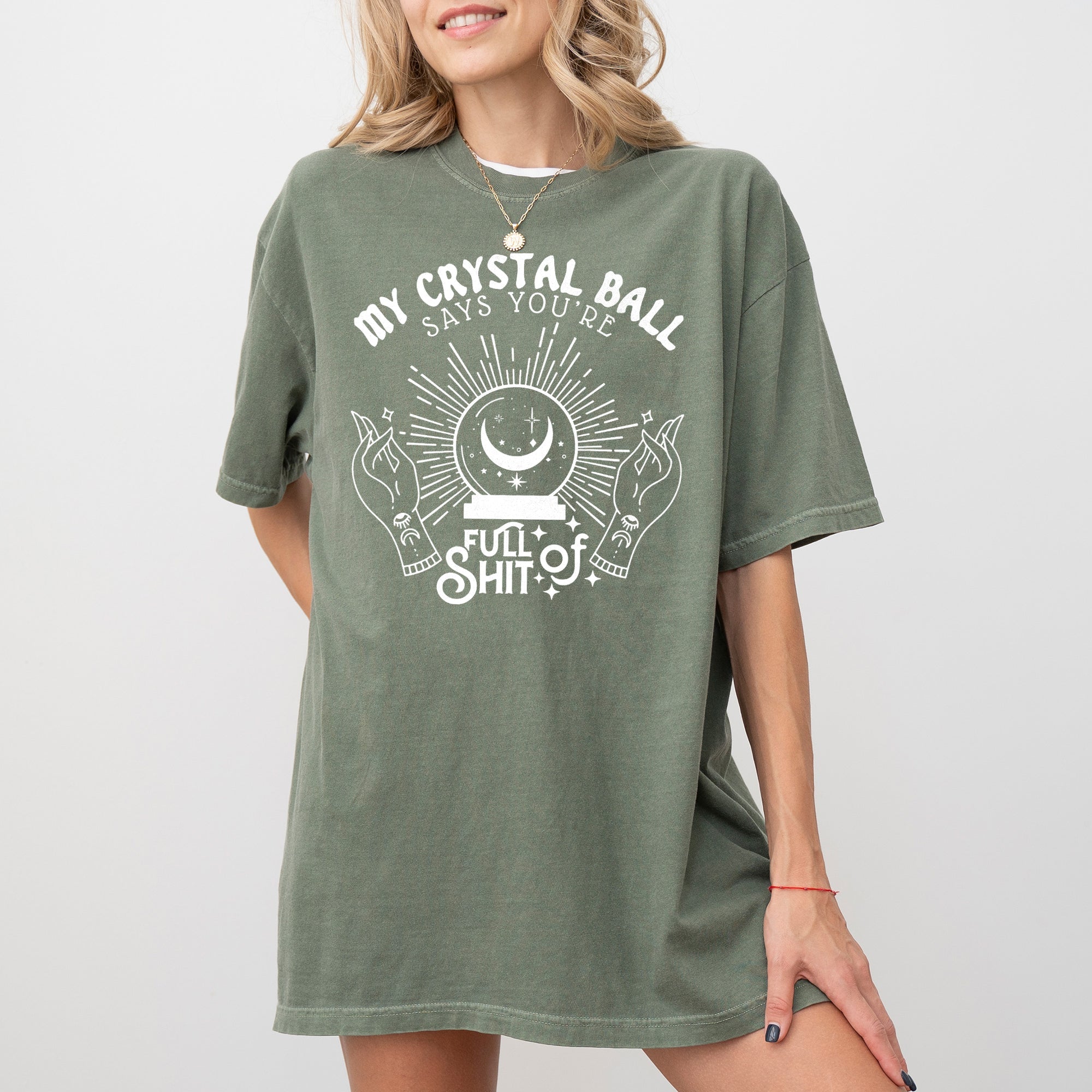 Crystal Ball, Skeleton, Funny, Pumpkin, Spooky, Witch, Aesthetic, Meme, Halloween, Costume, Tshirt Comfort Colors T-Shirt