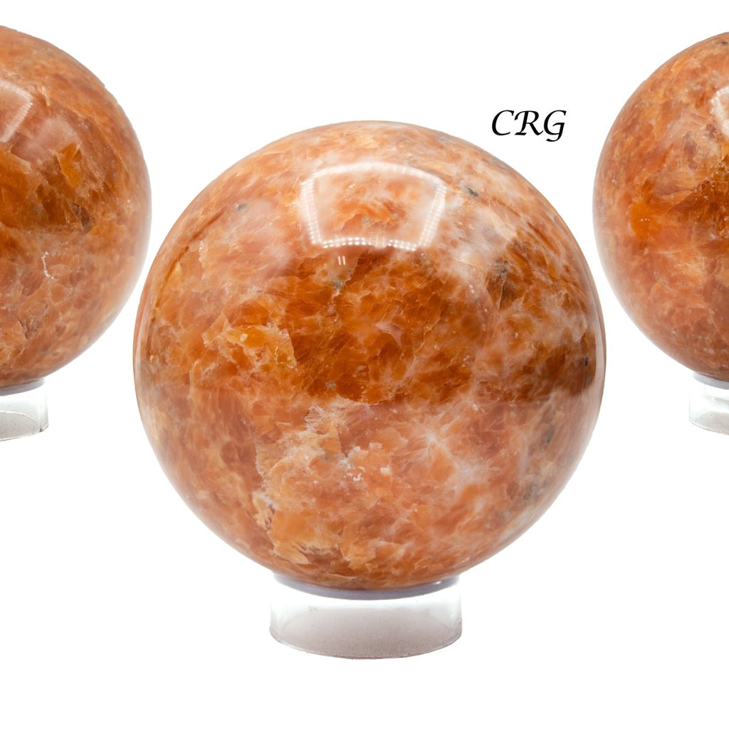 3 KILO LOT - Orange Calcite Spheres / 60-80mm AVG