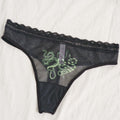 Obsidian Jade Snakes Thong