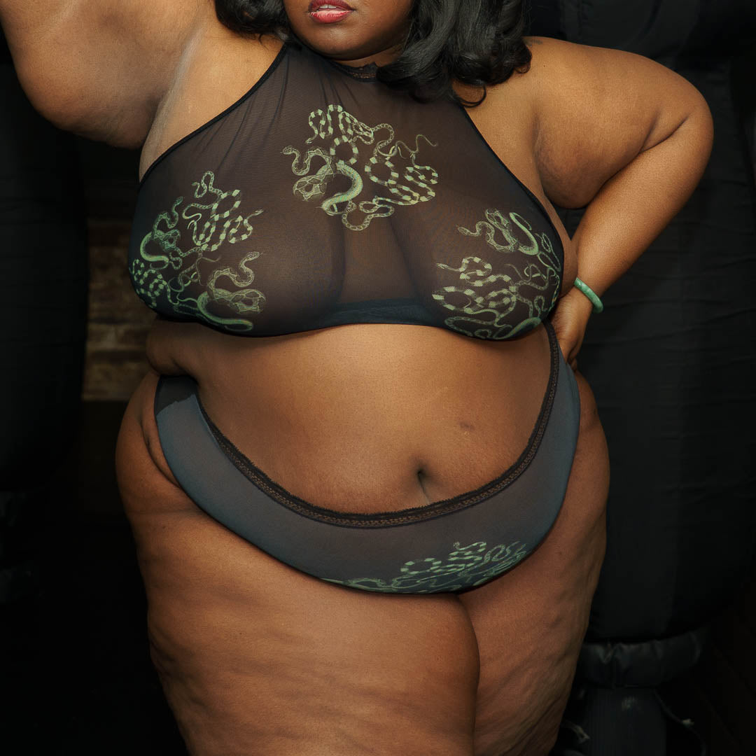 Obsidian Jade Snakes High Waist Undies