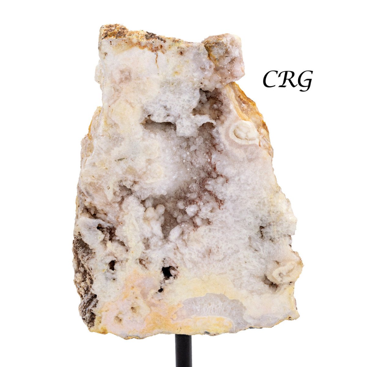 Pink Amethyst Slab with Removable Metal Base / 150-350g AVG - QTY 1