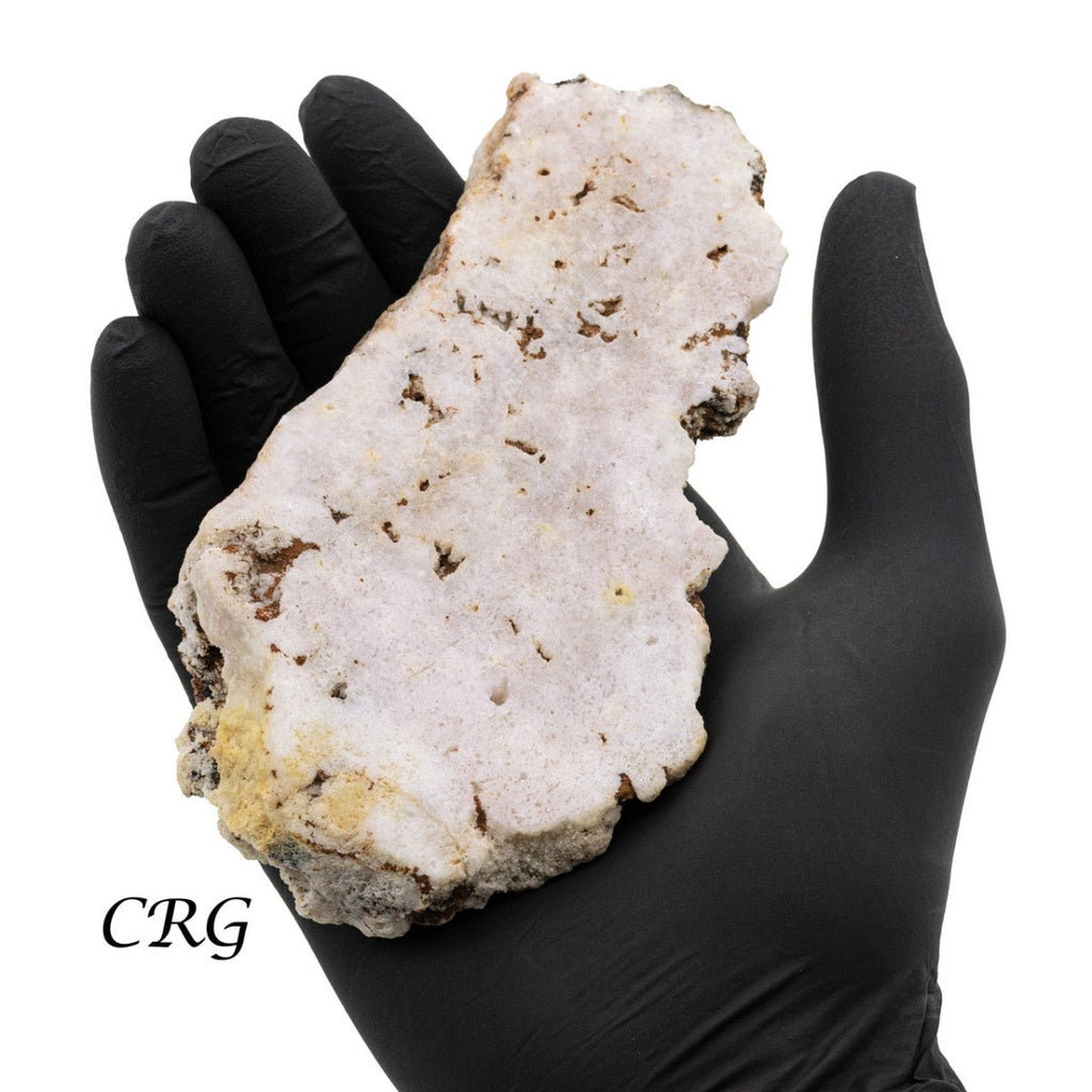 Pink Amethyst Slab with Removable Metal Base / 450-850g AVG - QTY 1