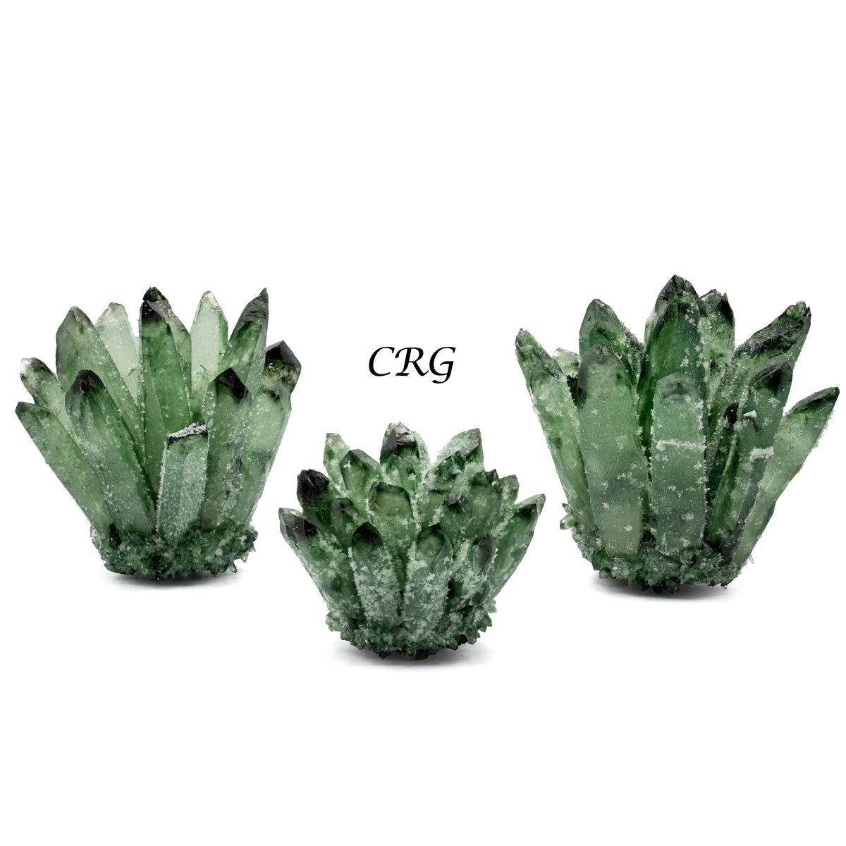 3 Kilo Lot. Green Phantom Quartz Crystal