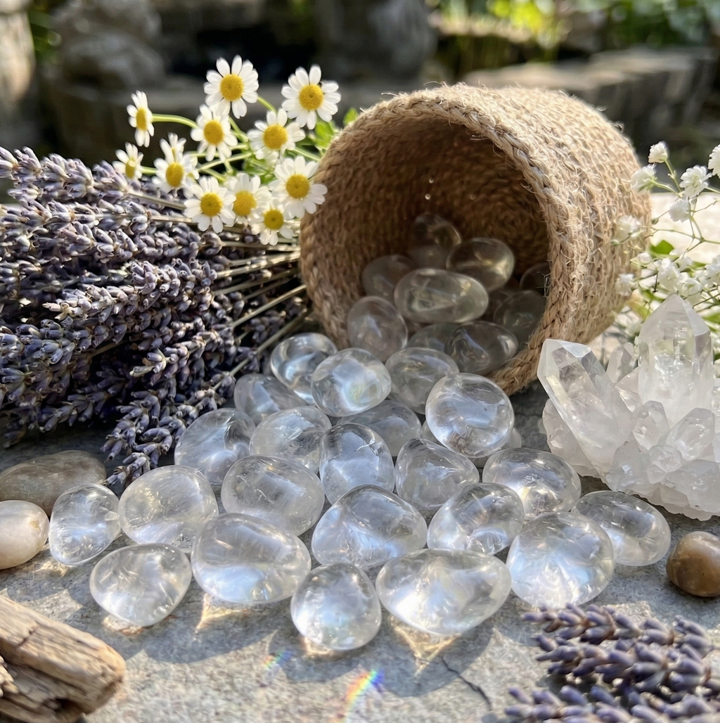 Clear Quartz Crystal Tumbled Stones (By The Piece or Pound)