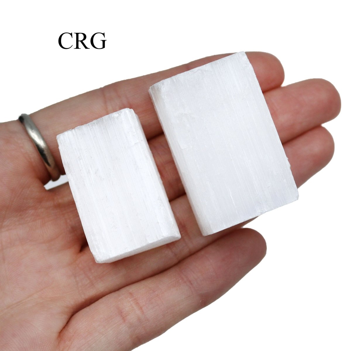 24 PIECES - Rough Selenite Wholesale Flat / 1.25-1.75" AVG