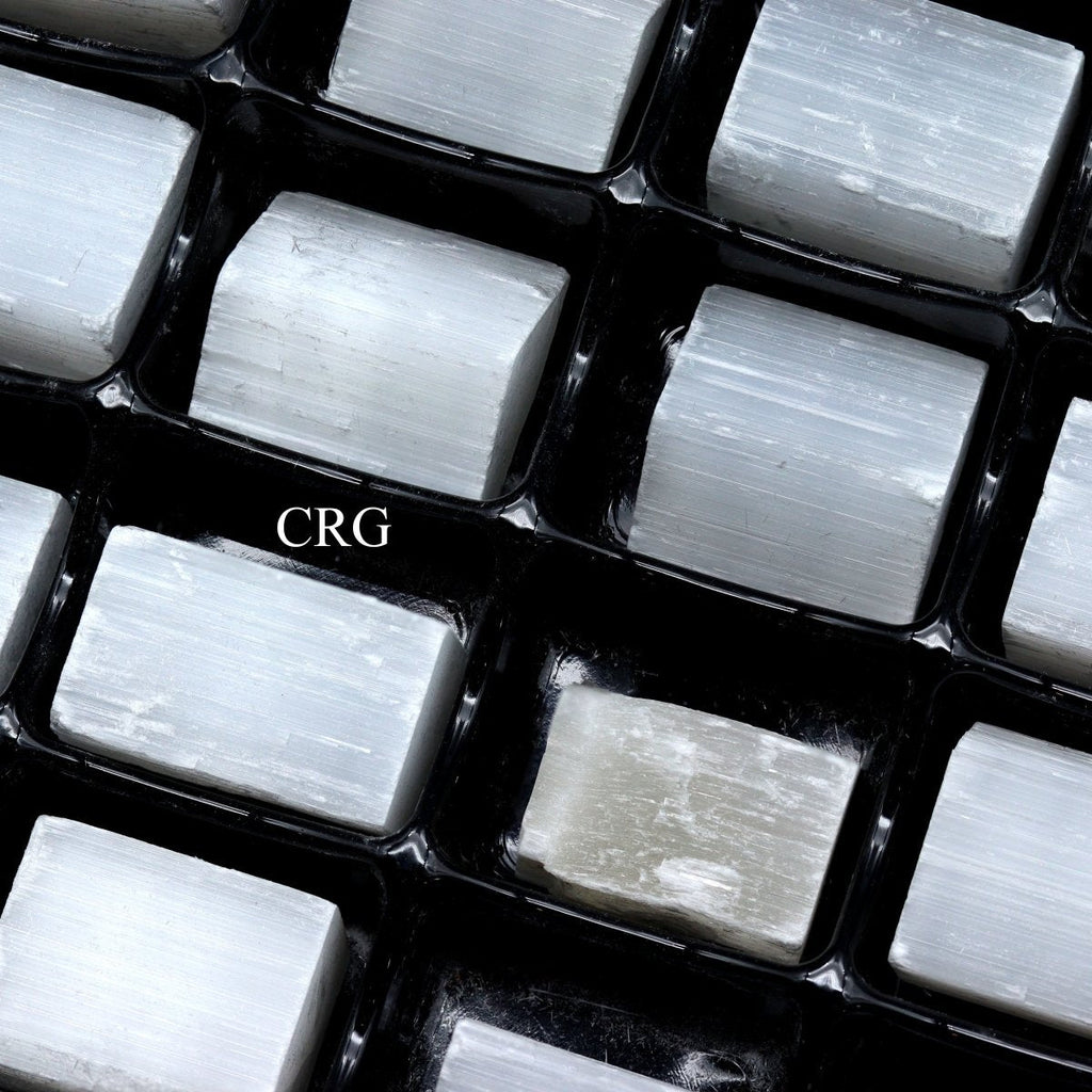 24 PIECES - Rough Selenite Wholesale Flat / 1.25-1.75" AVG