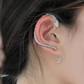 Personalized Gothic Winding Snake Shaped Ear Clip Earrings, Trendy Avant-garde Hip-hop Party Charm, Women's Jewelry Accessories