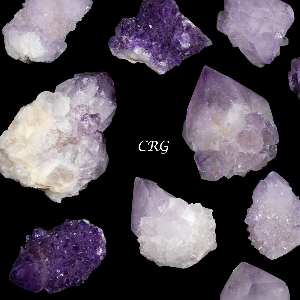 8 OZ LOT - Mixed Spirit Quartz Clusters And Amethyst / 1.5-3" AVG