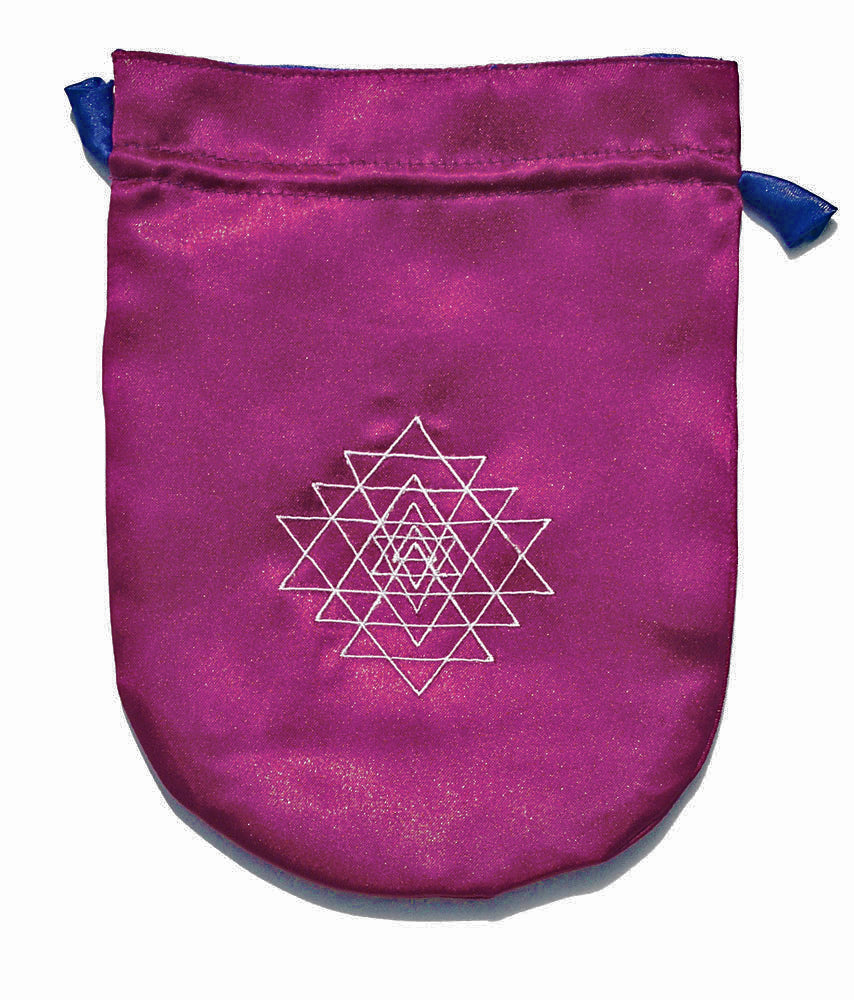 Purple Satin Shri Yantra Tarot Bag