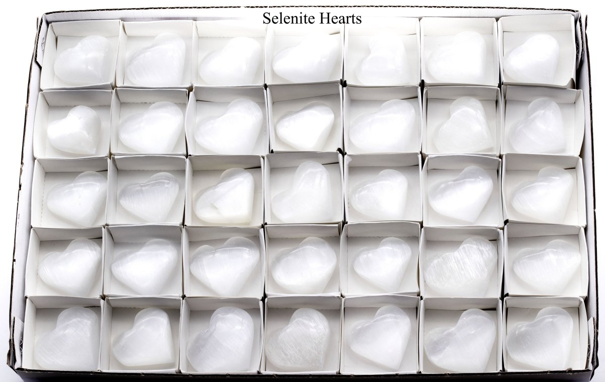 35 Piece Flat - Selenite Hearts