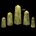 Light Green Serpentine Towers / 2.5-5" AVG - 1 KILO LOT