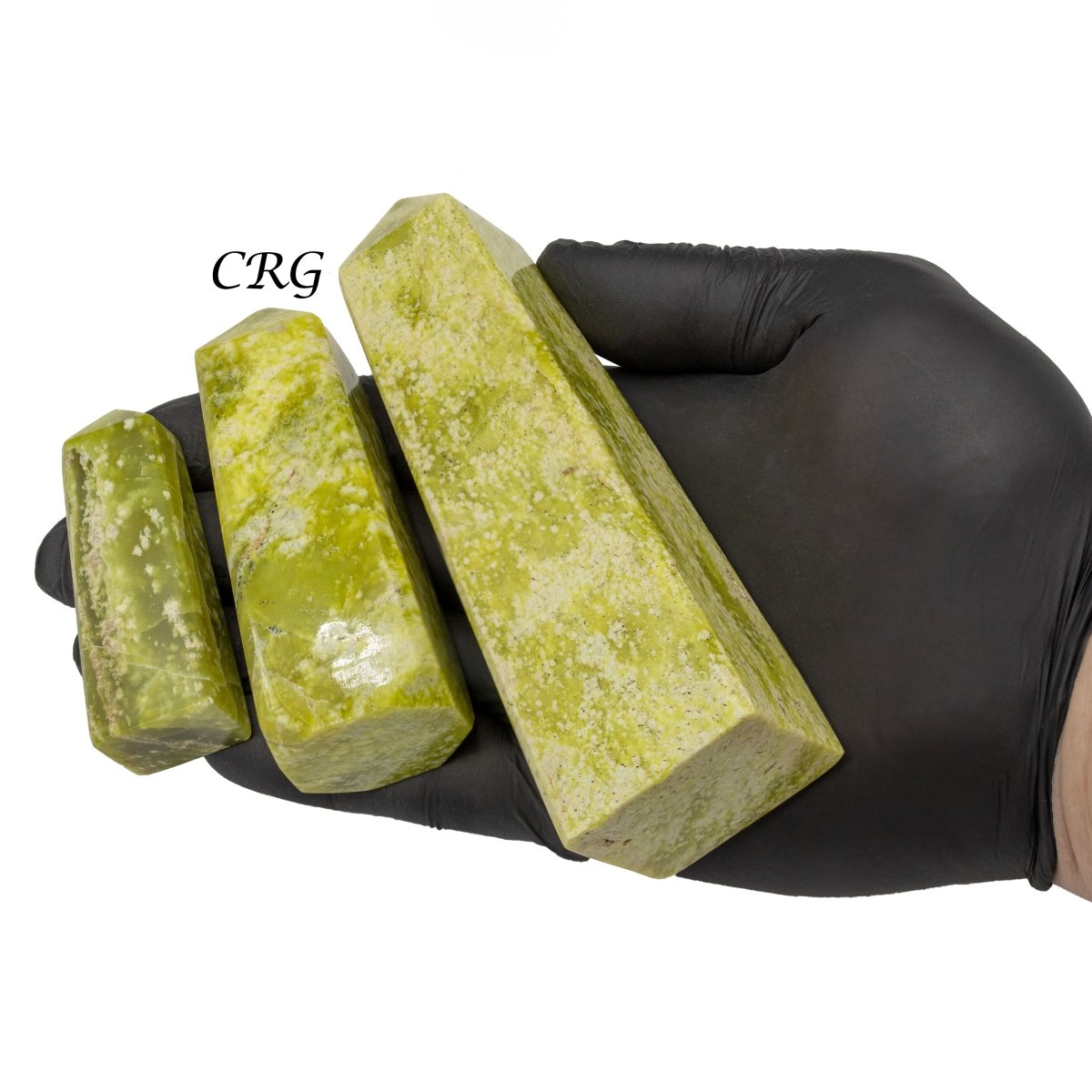 Light Green Serpentine Towers / 2.5-5" AVG - 1 KILO LOT