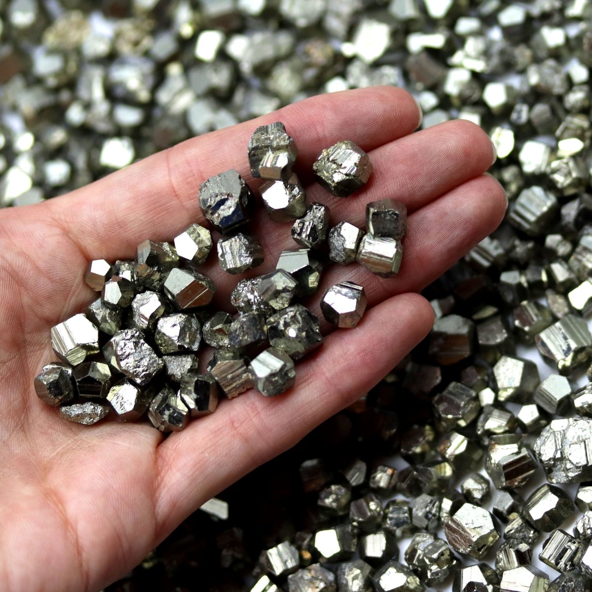 8 OZ. LOT - Small Peru Rough Polyhedron Pyrite
