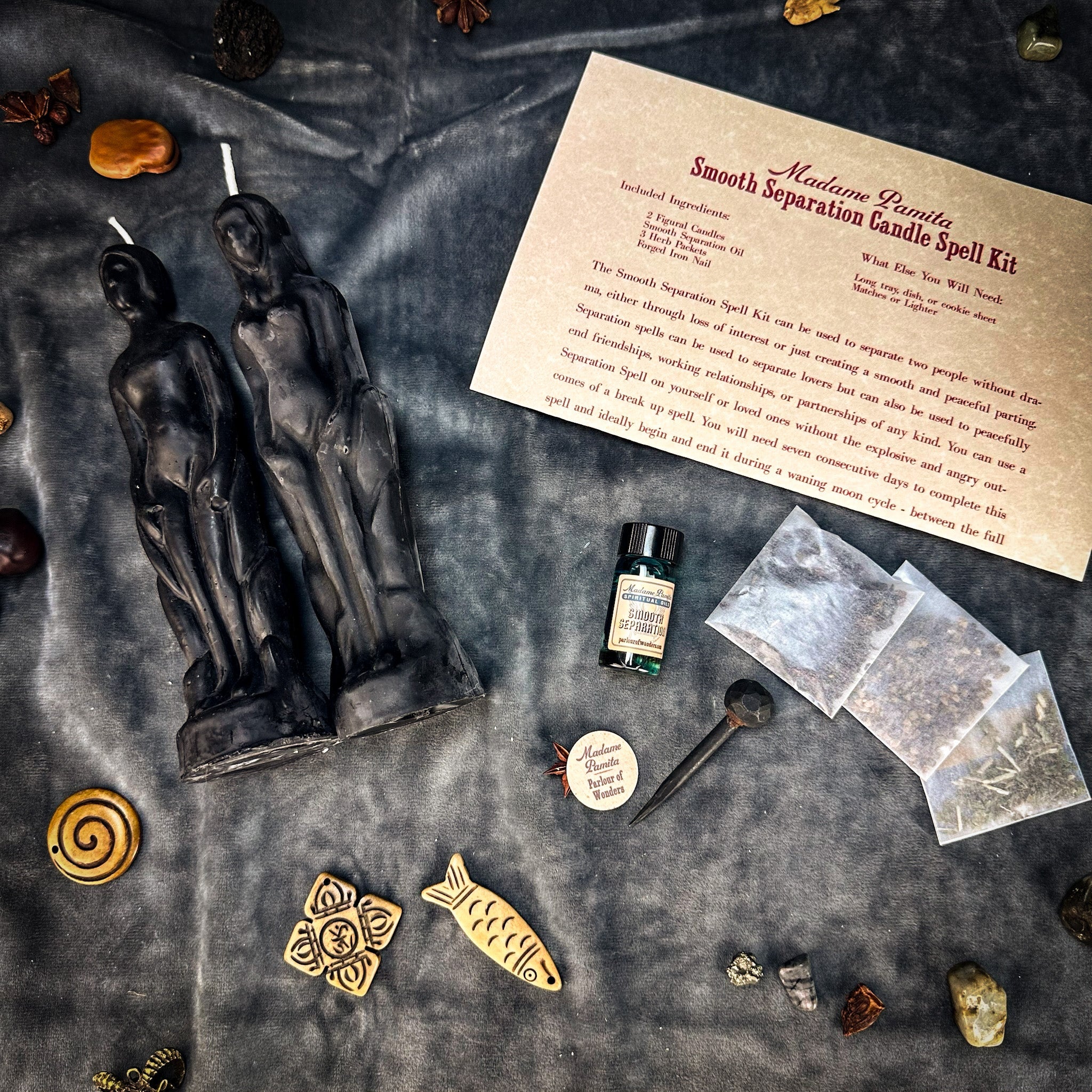 Smooth Separation Candle Spell Kit - Human/Female | Peaceful Parting