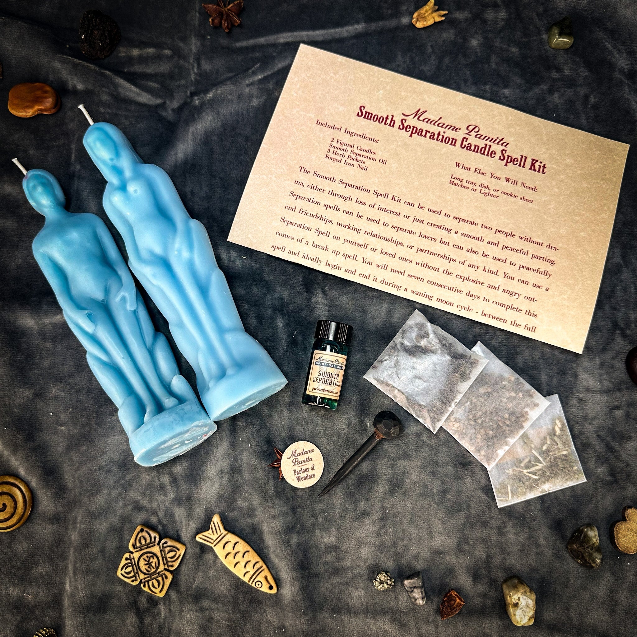 Smooth Separation Candle Spell Kit - Human/Female | Peaceful Parting