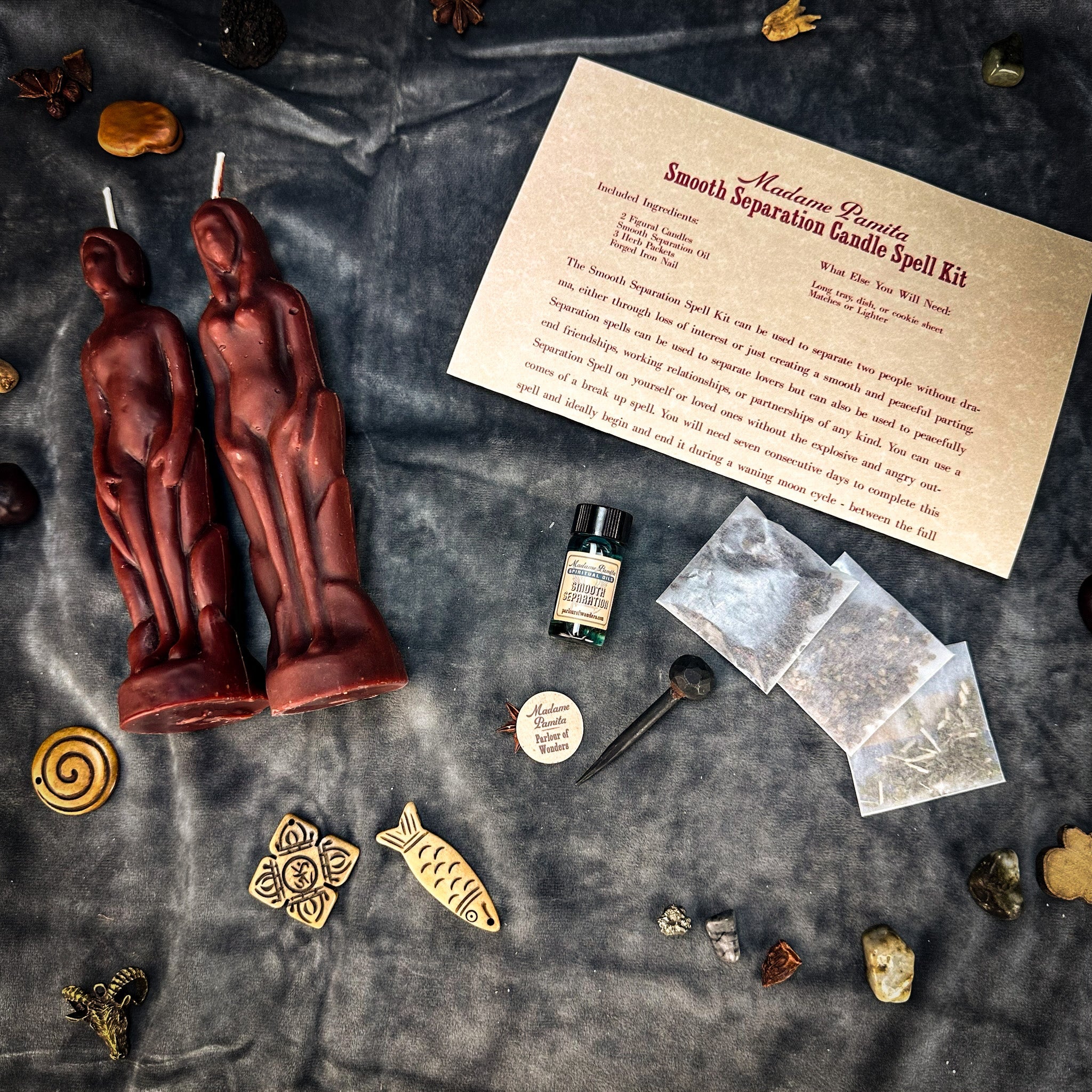 Smooth Separation Candle Spell Kit - Human/Female | Peaceful Parting