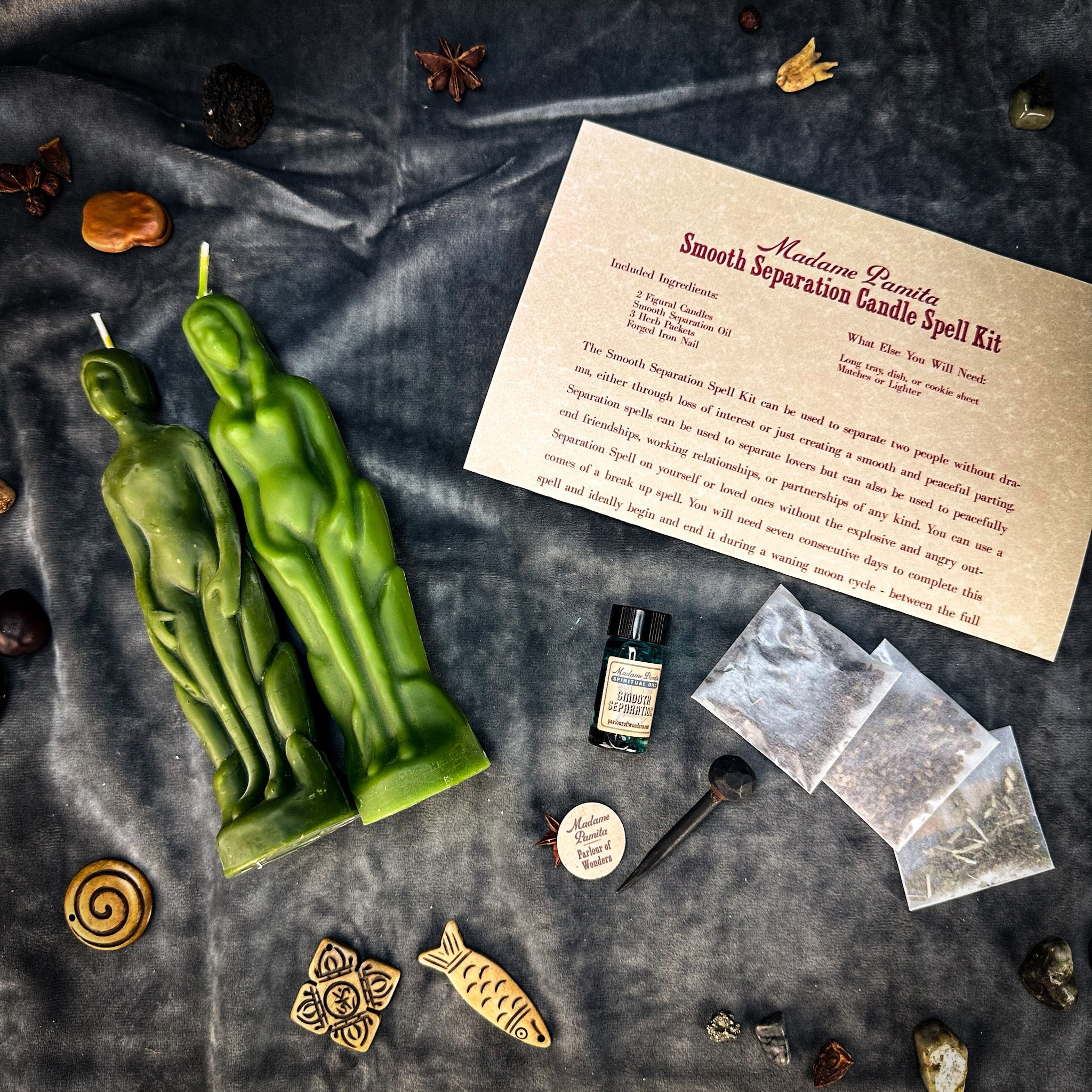 Smooth Separation Candle Spell Kit - Human/Female | Peaceful Parting