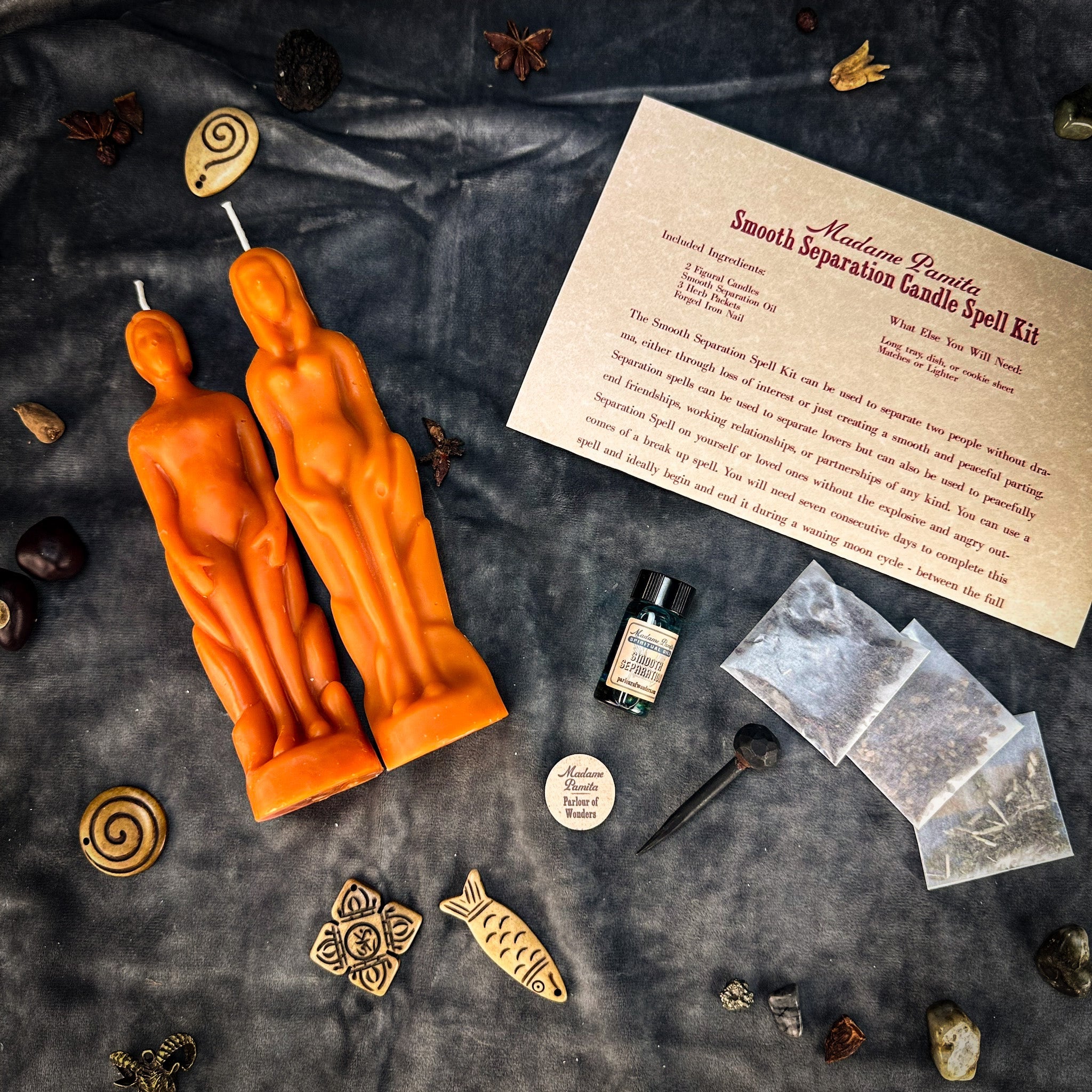 Smooth Separation Candle Spell Kit - Human/Female | Peaceful Parting
