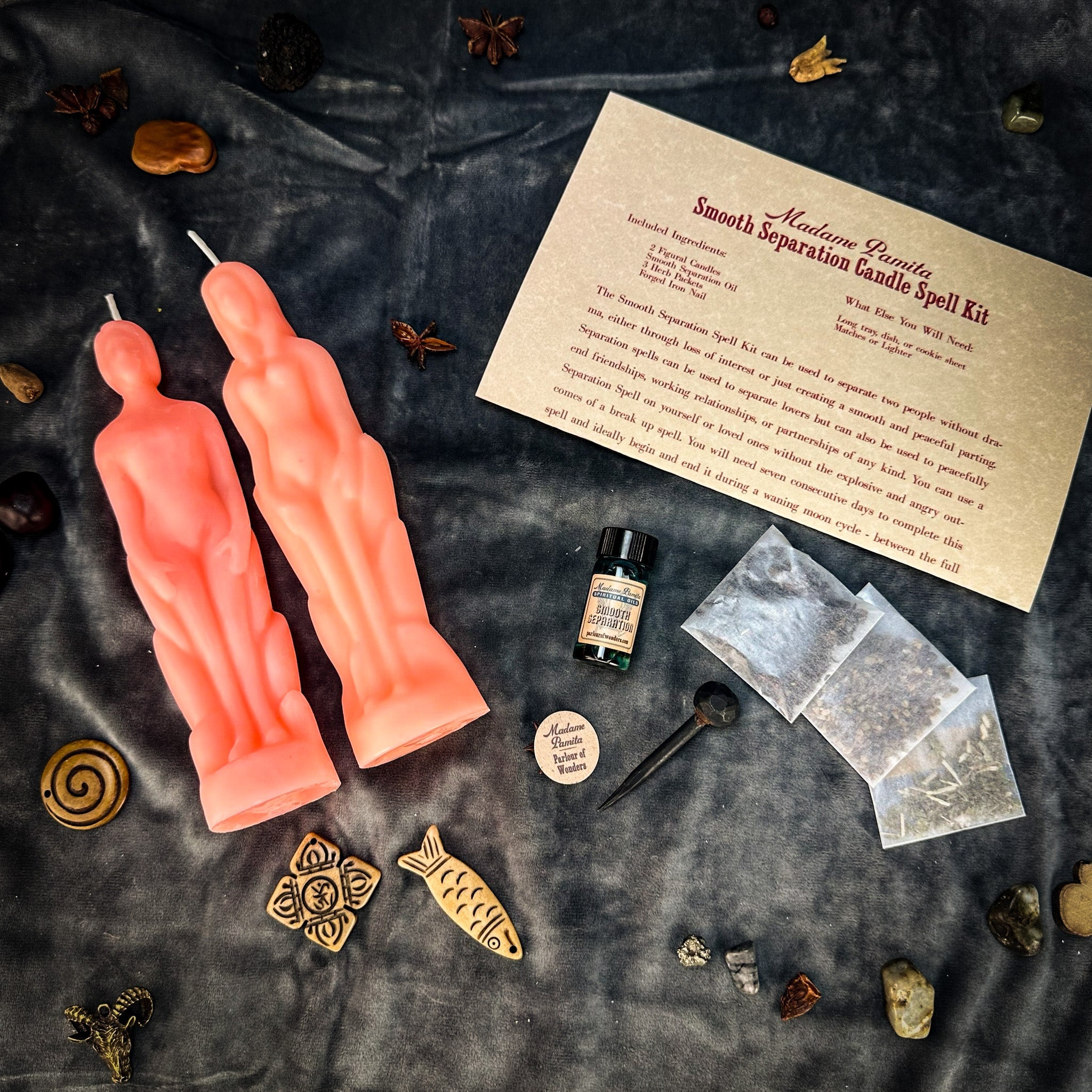 Smooth Separation Candle Spell Kit - Human/Female | Peaceful Parting