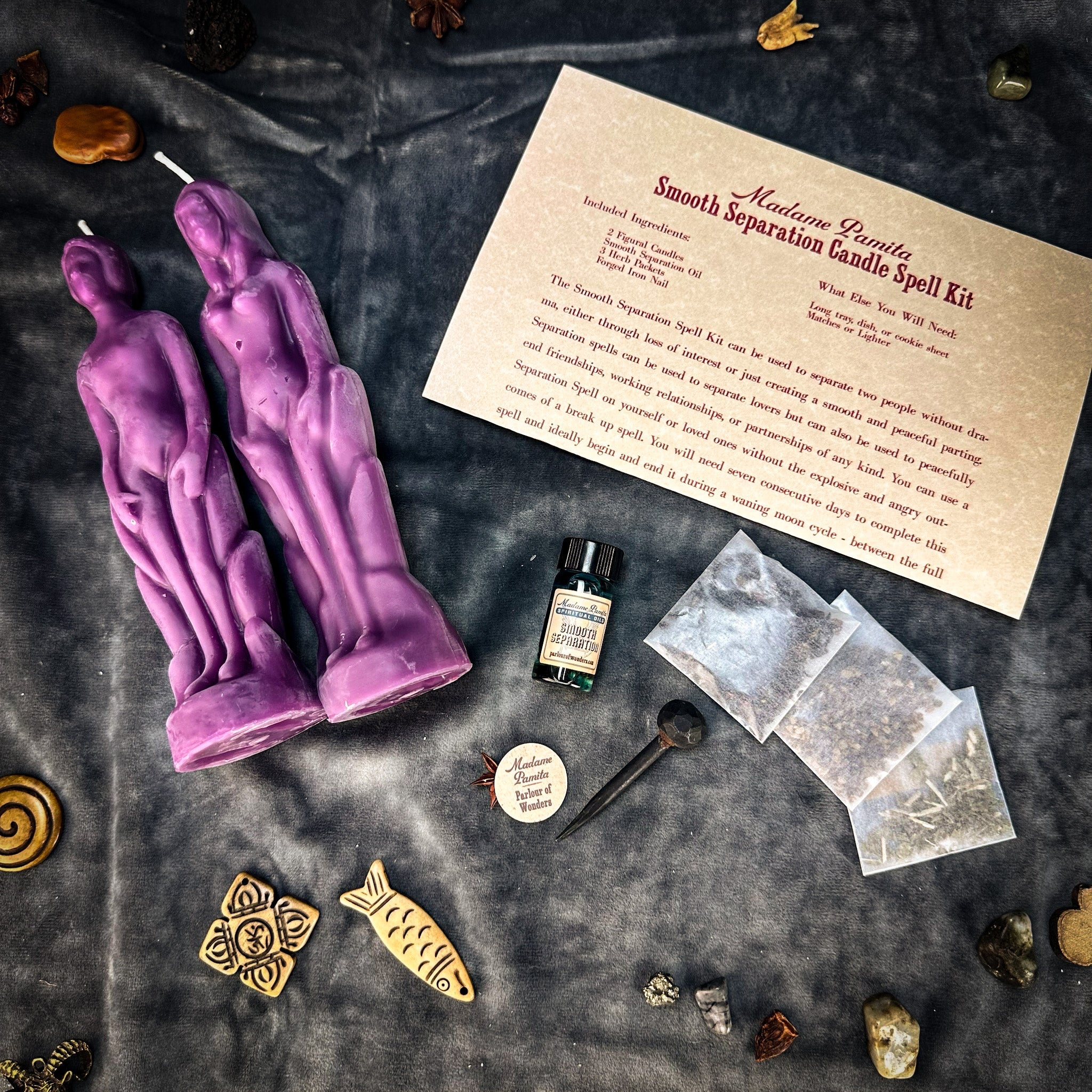 Smooth Separation Candle Spell Kit - Human/Female | Peaceful Parting