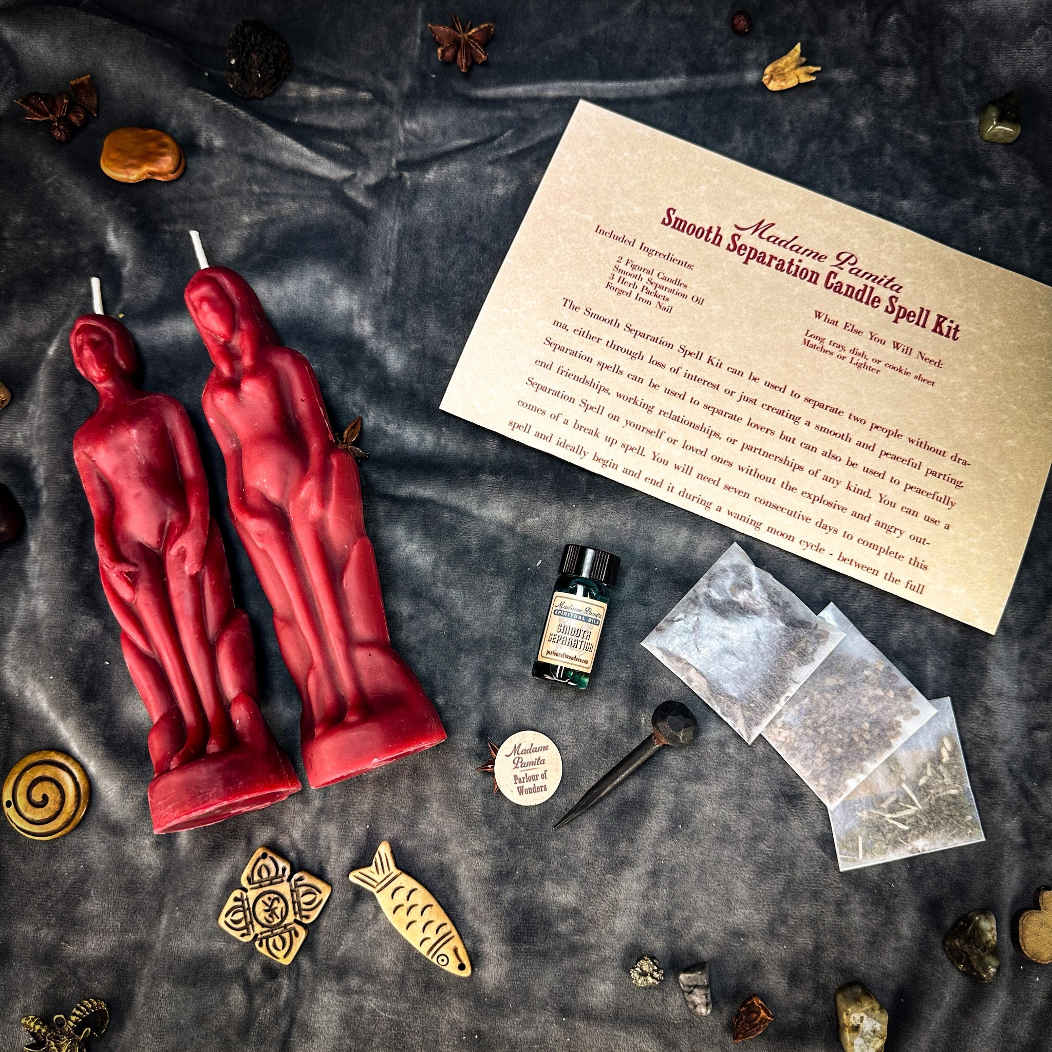 Smooth Separation Candle Spell Kit - Human/Female | Peaceful Parting