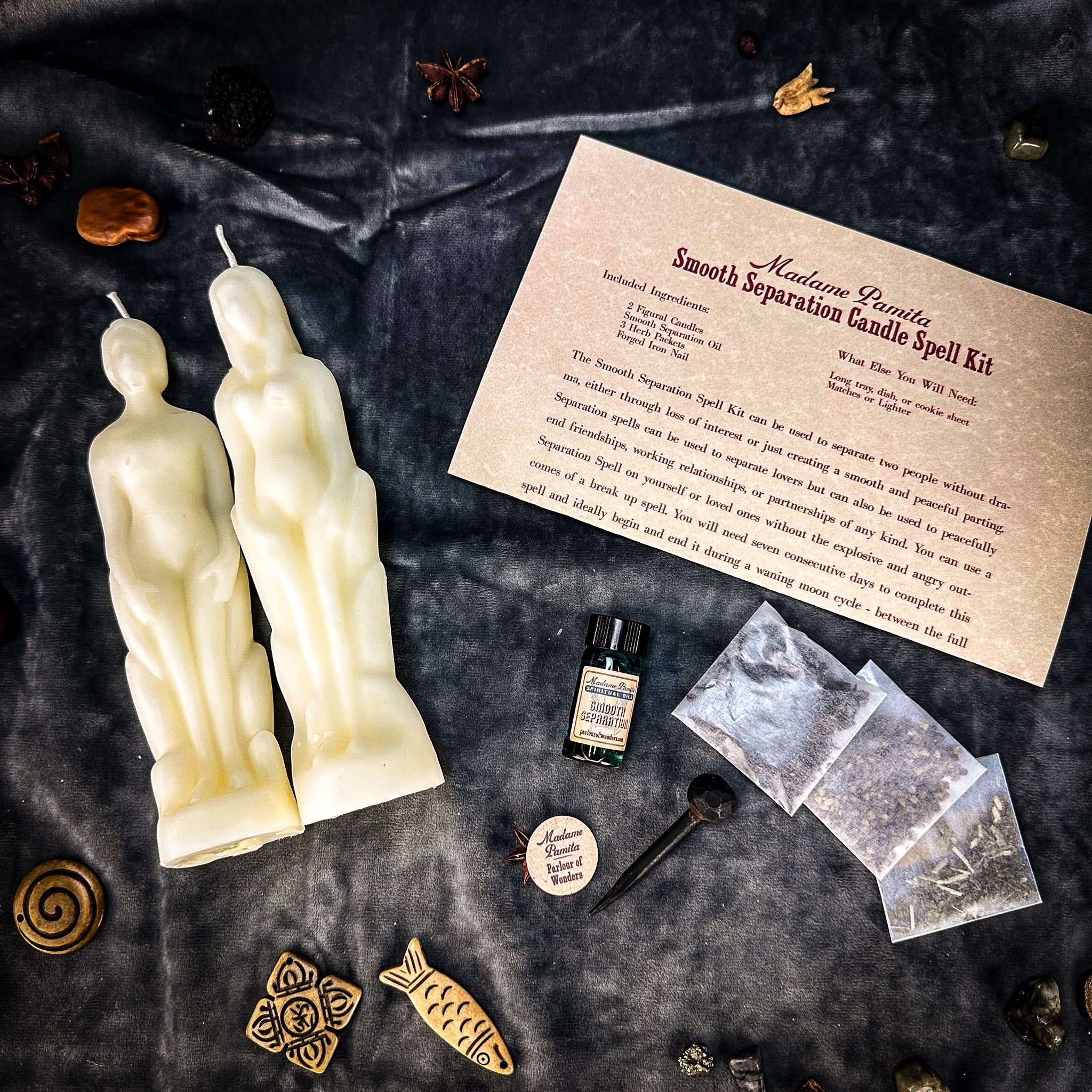 Smooth Separation Candle Spell Kit - Human/Female | Peaceful Parting