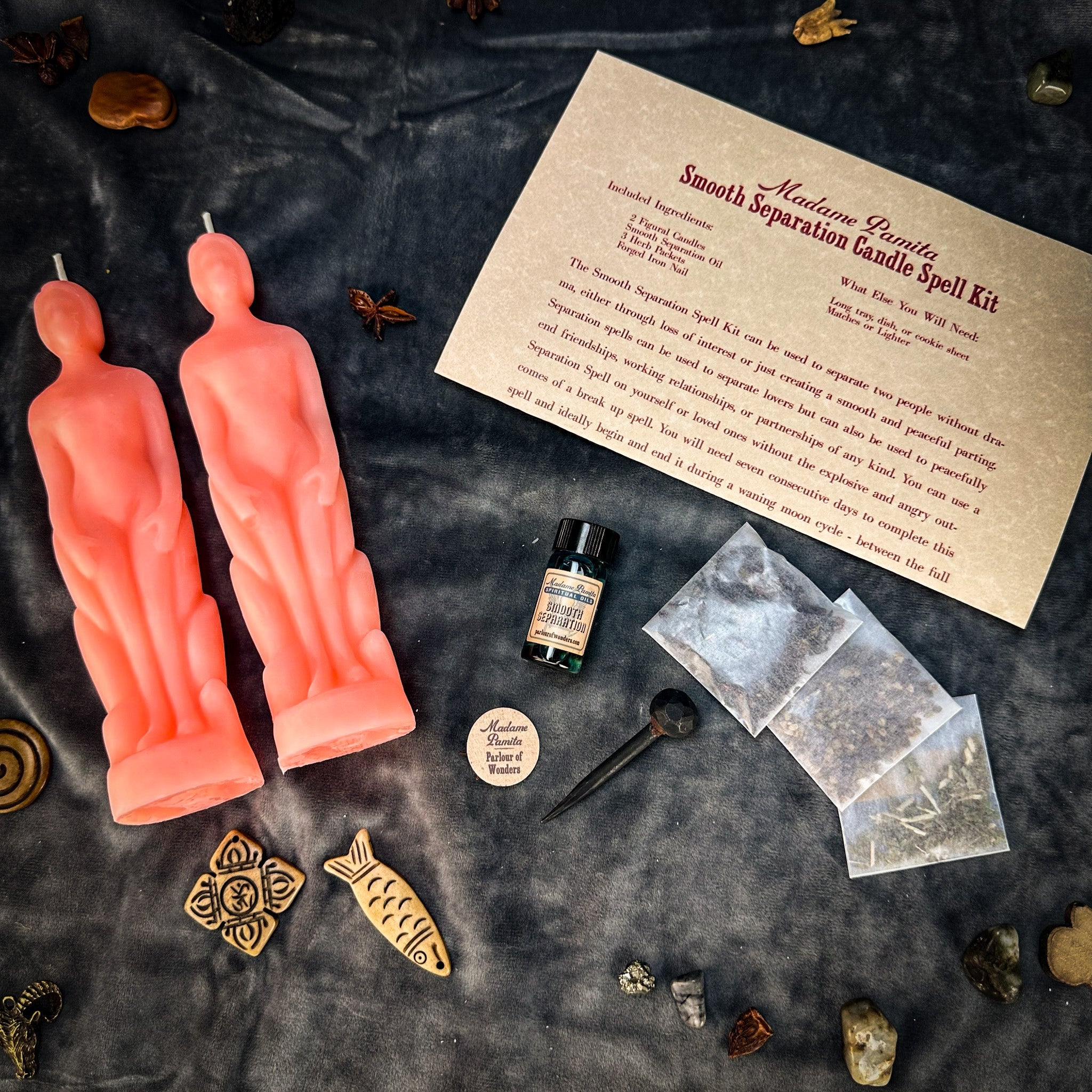 Smooth Separation Candle Spell Kit - Human/Human | Peaceful Parting