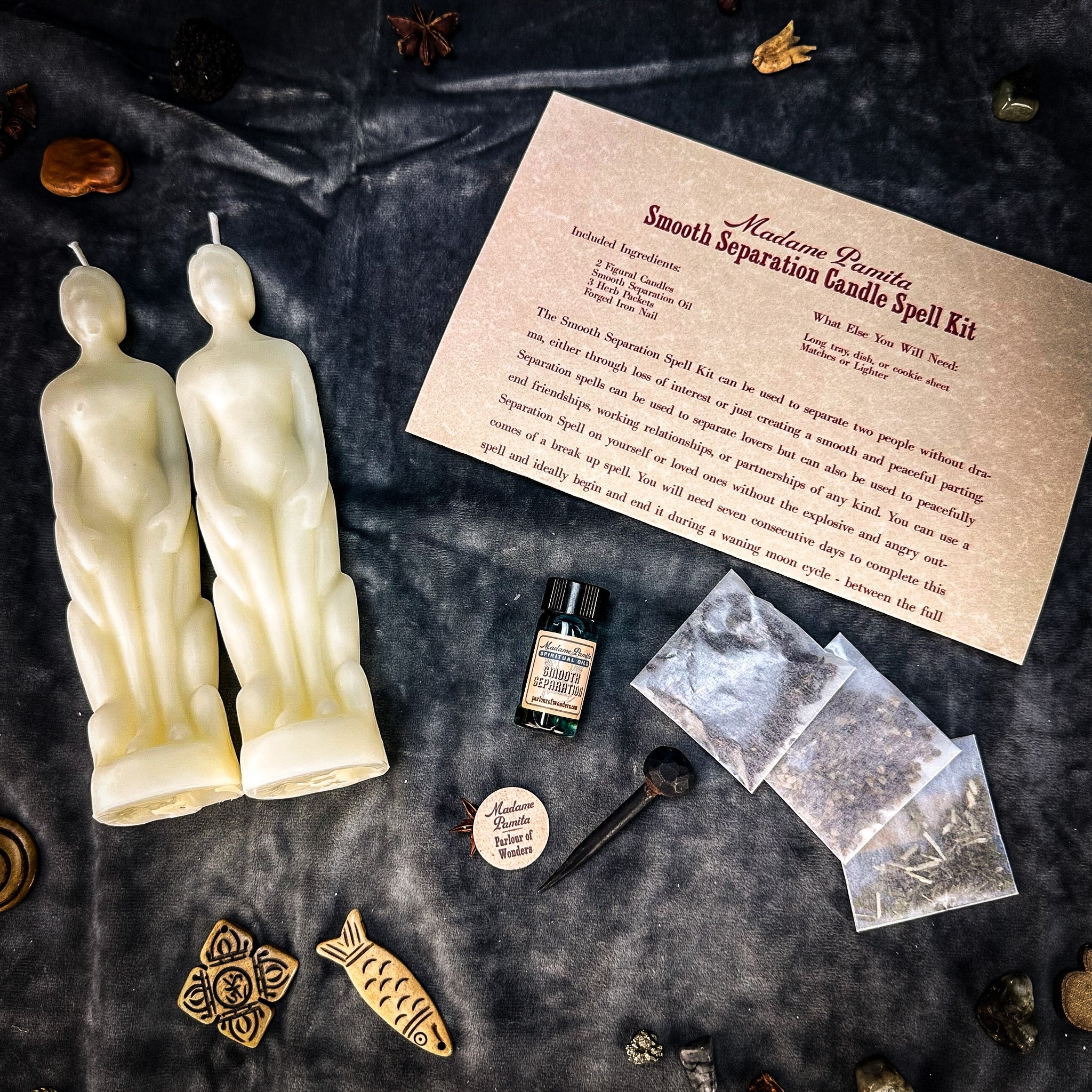 Smooth Separation Candle Spell Kit - Human/Human | Peaceful Parting