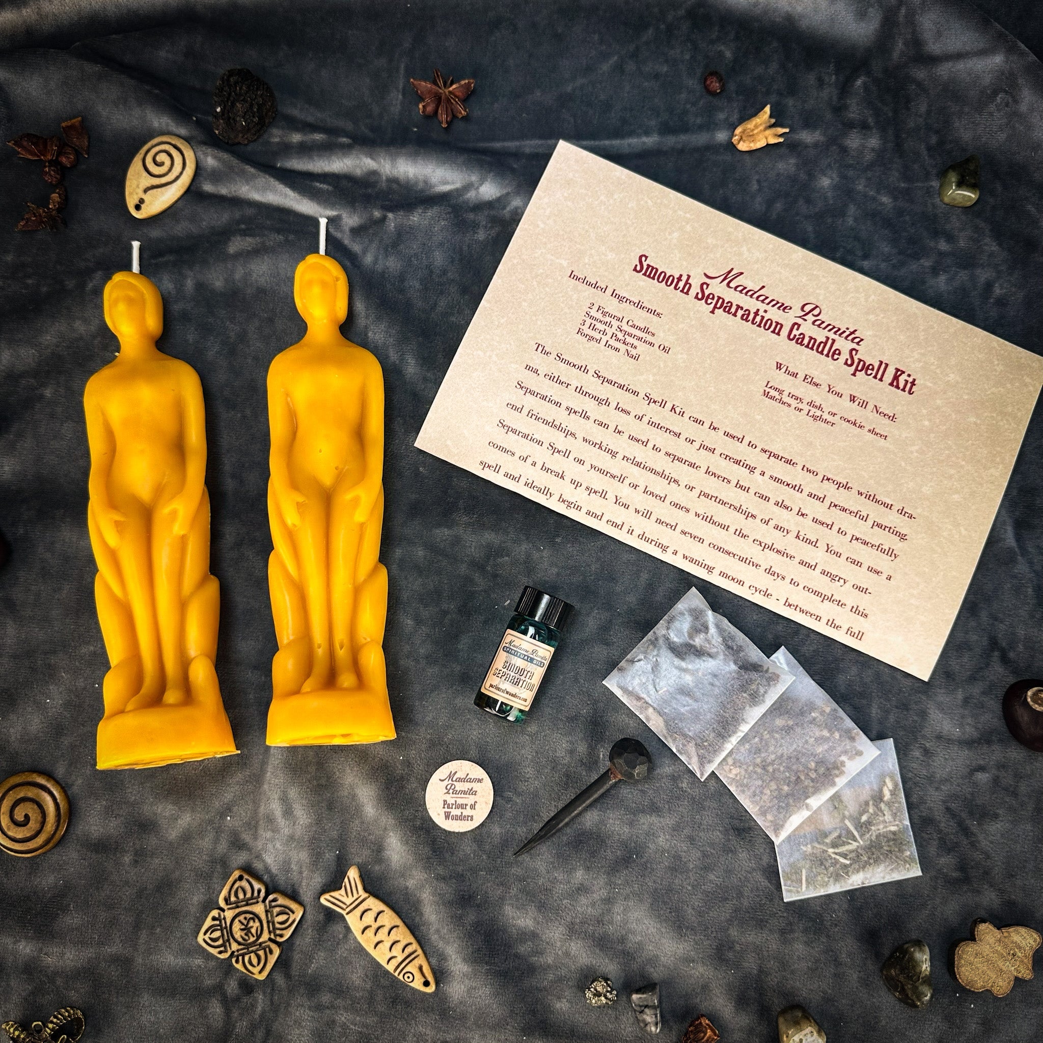 Smooth Separation Candle Spell Kit - Human/Human | Peaceful Parting