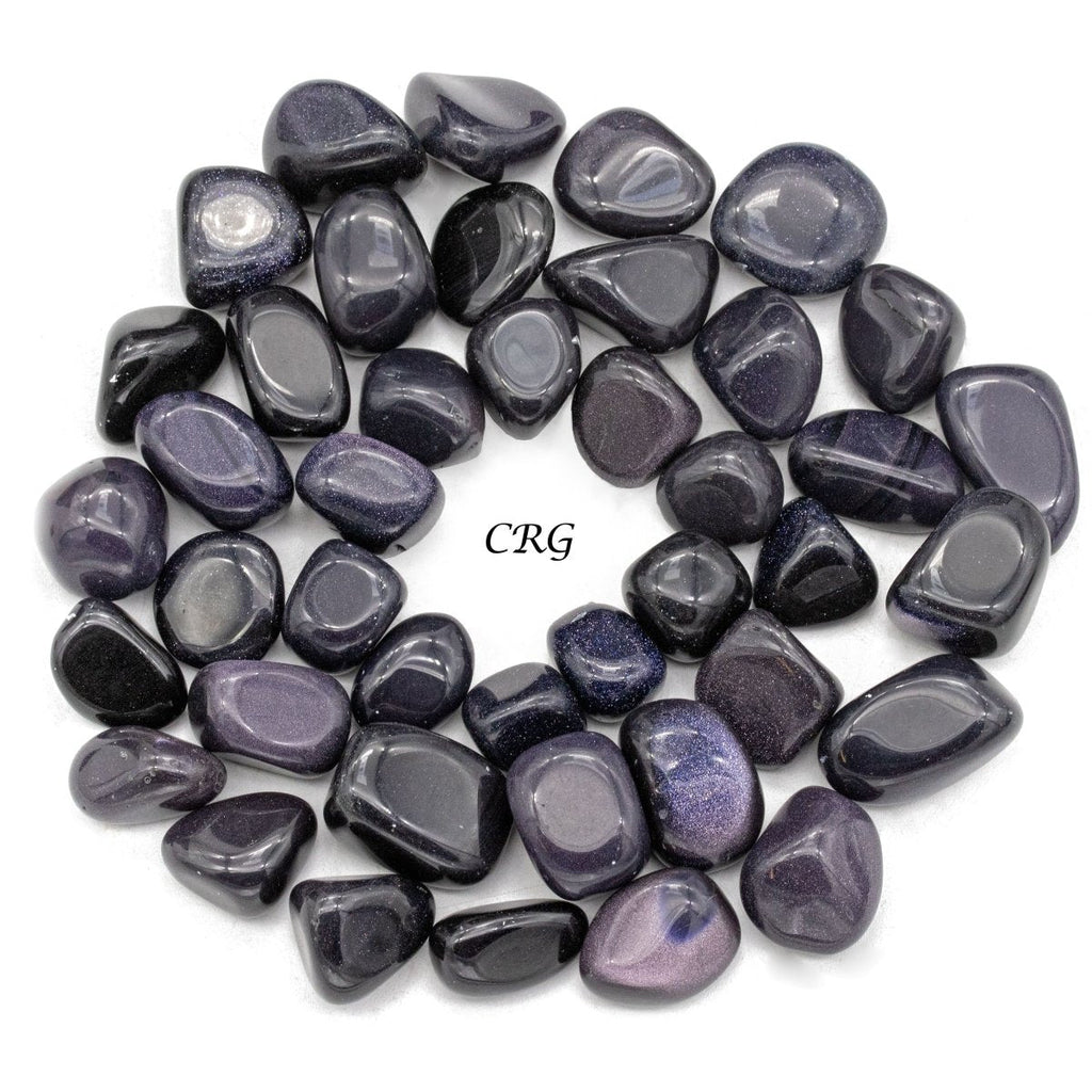 Tumbled Blue Goldstone / 0.5-1" AVG - 1 LB. LOT