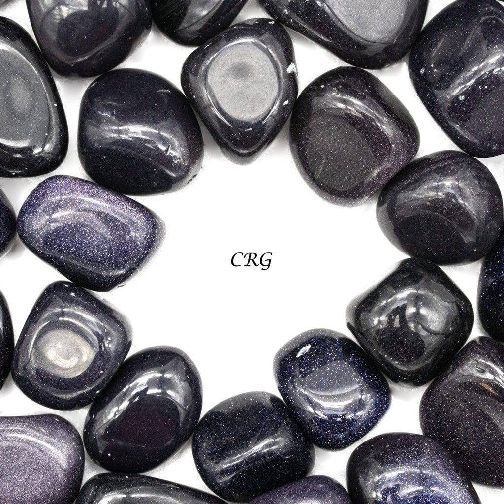 Tumbled Blue Goldstone / 0.5-1" AVG - 1 LB. LOT