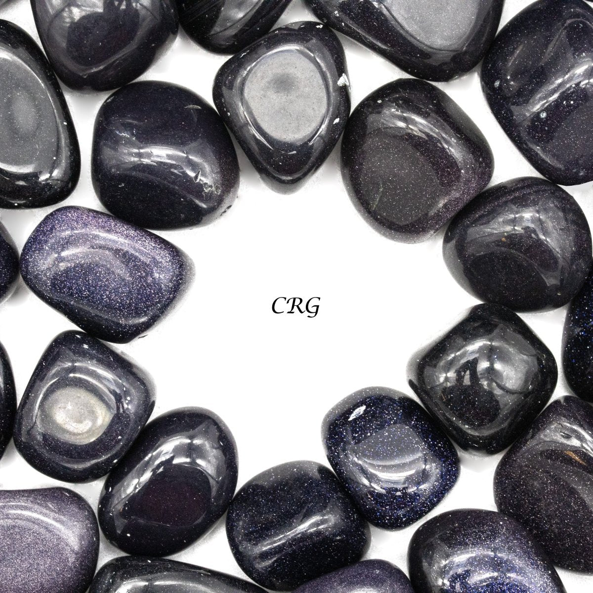 Tumbled Blue Goldstone / 0.5-1" AVG - 1 LB. LOT
