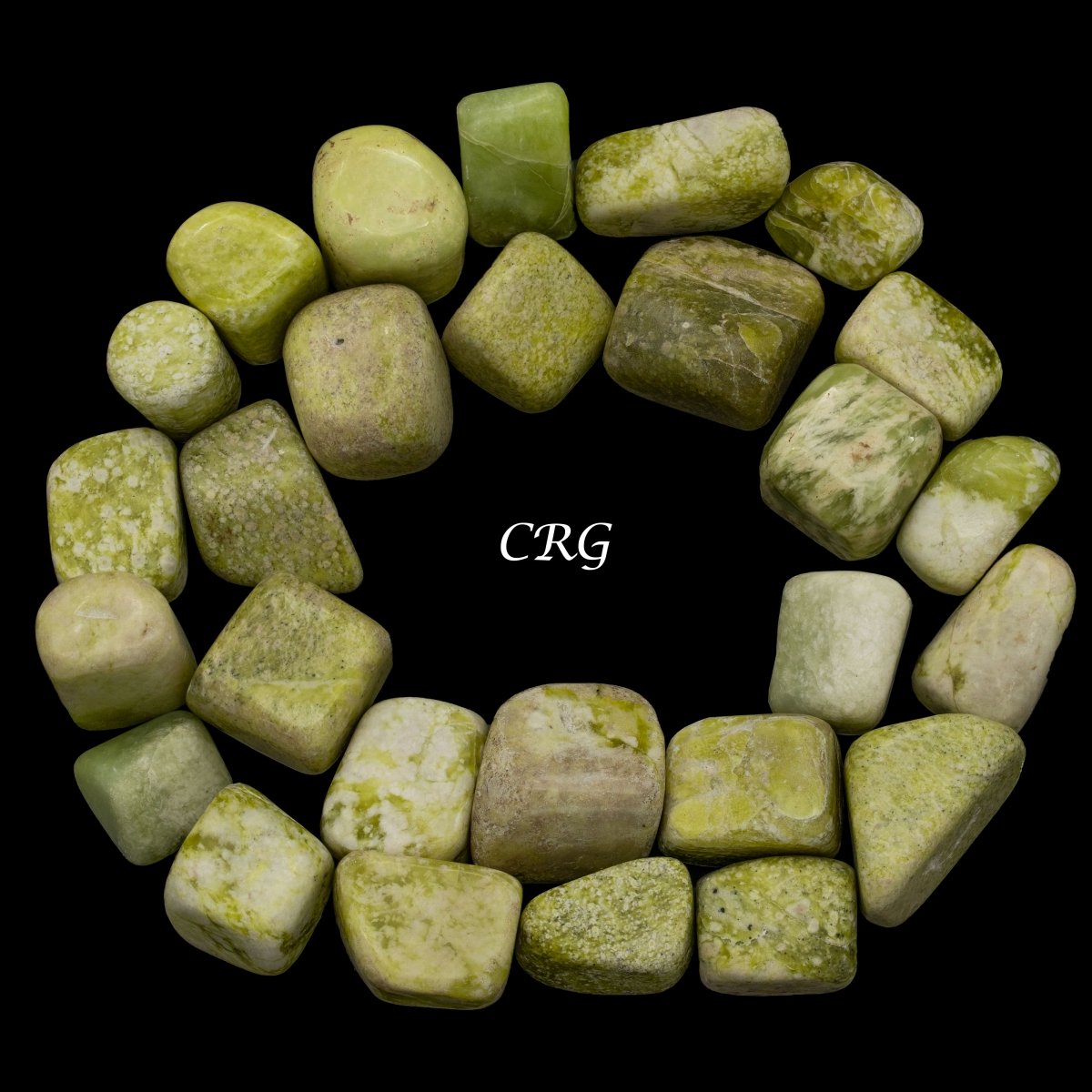 Tumbled Serpentine / 1-2" AVG - 1 KILO LOT