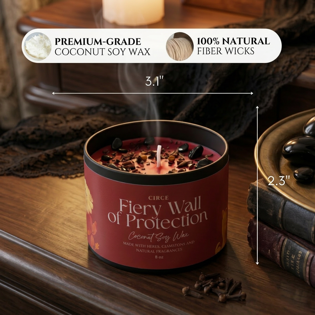 Fiery Protection Candle — 8‑oz Wall of Protection Ritual