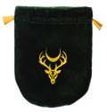 Green Velvet Moon Stag Tarot Bag