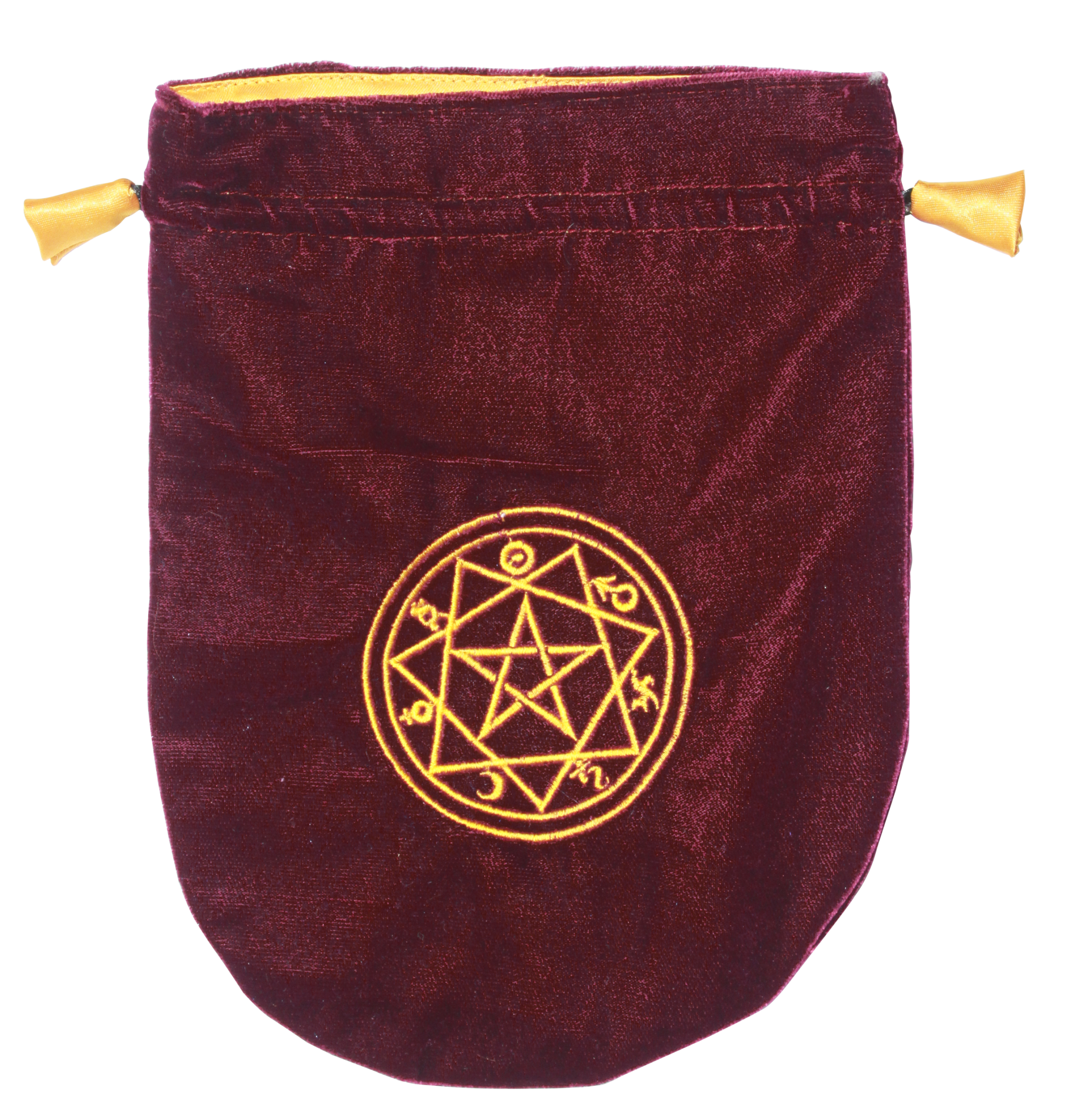 Burgundy Velvet Sigilum Circle Tarot Bag