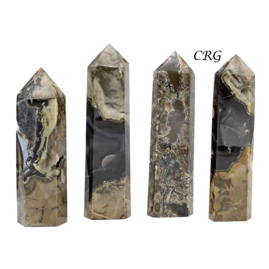 5 Kilo Lot. UV Reactive Volcanic Agate Tower