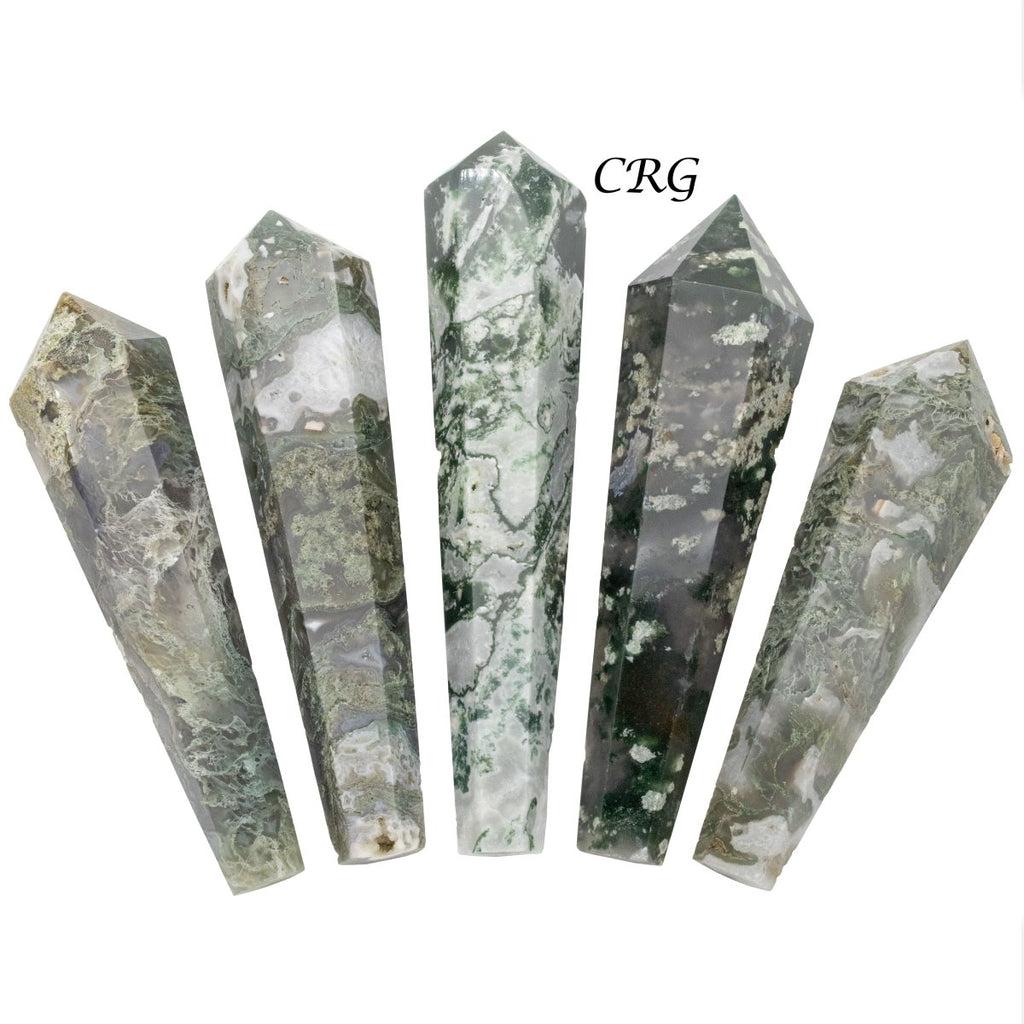 Moss Agate Scepters / 6" AVG - 1 KILO LOT