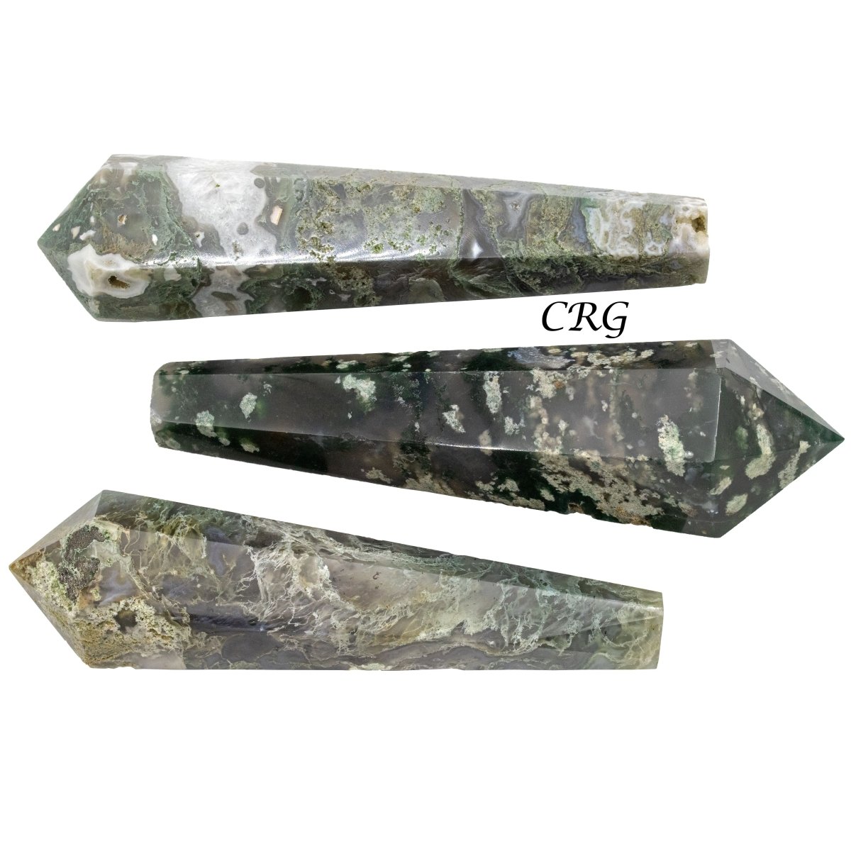 Moss Agate Scepters / 6" AVG - 1 KILO LOT