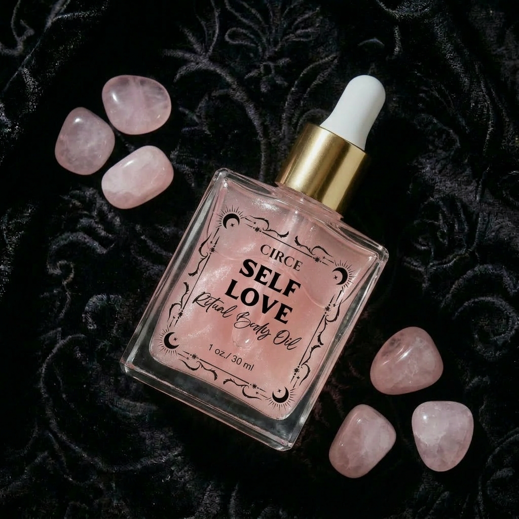 Self Love Ritual Body Oil — Confidence & Heart Healing Oil with Rose Quartz