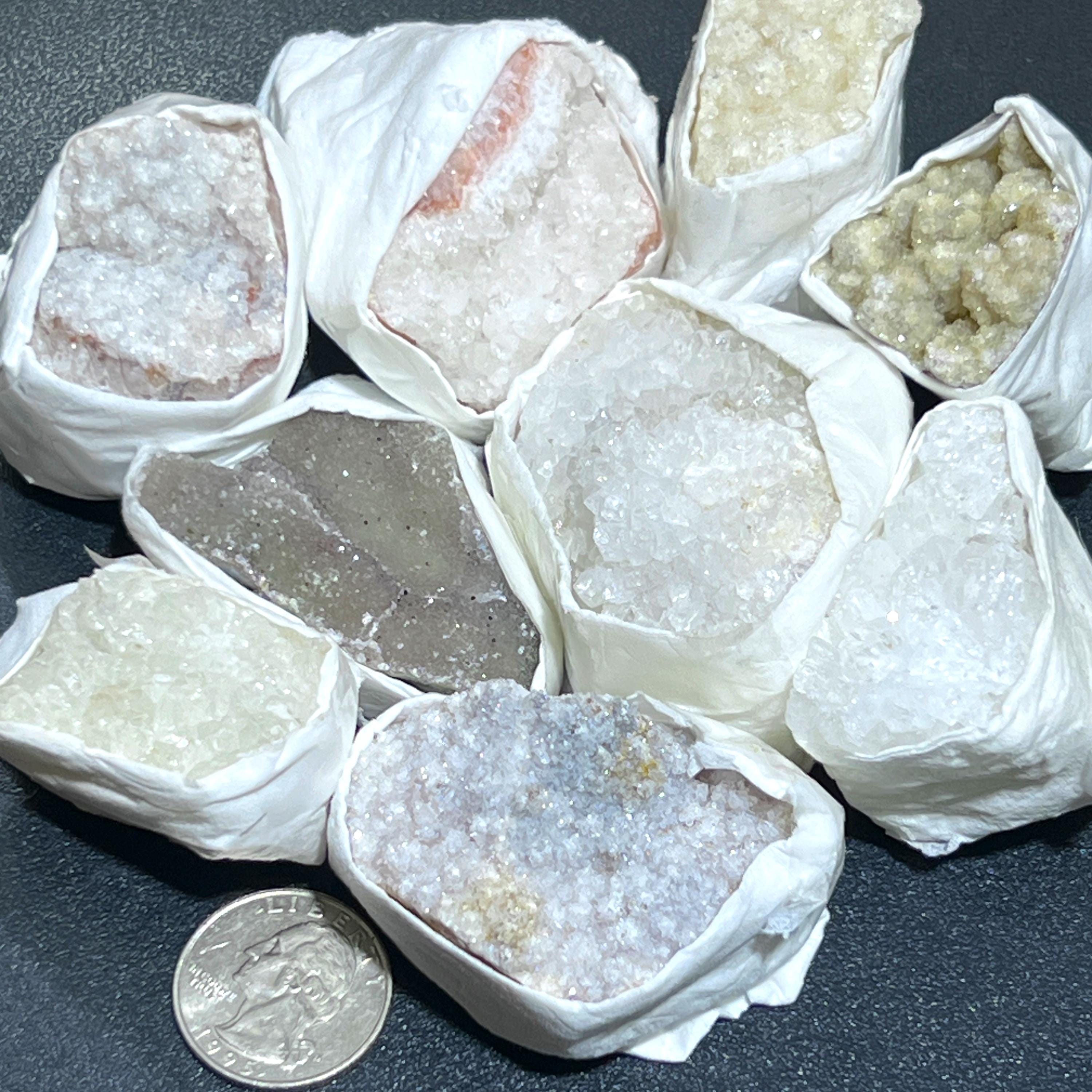 Assorted Mixed Druzy Crystal Clusters (By The Piece or Pound) Wholesale