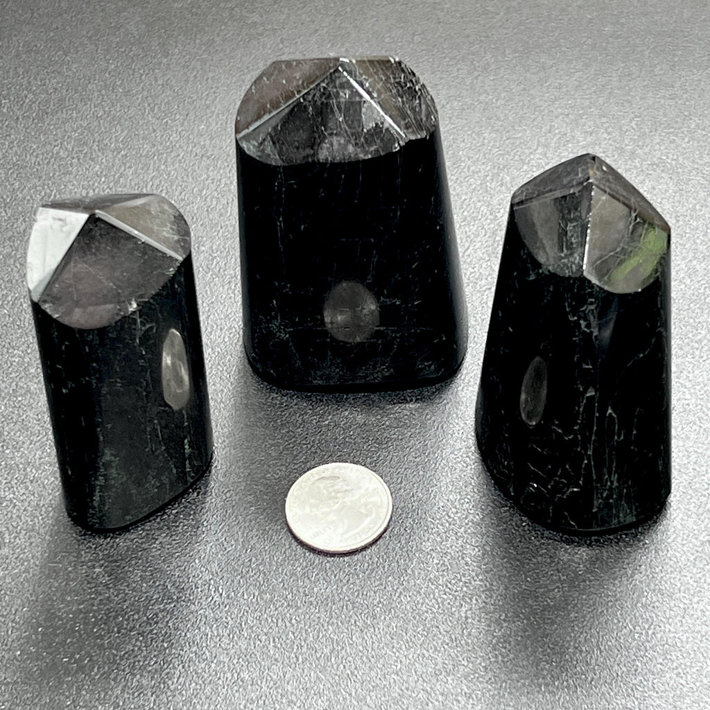 Black Tourmaline Point Tower Carving