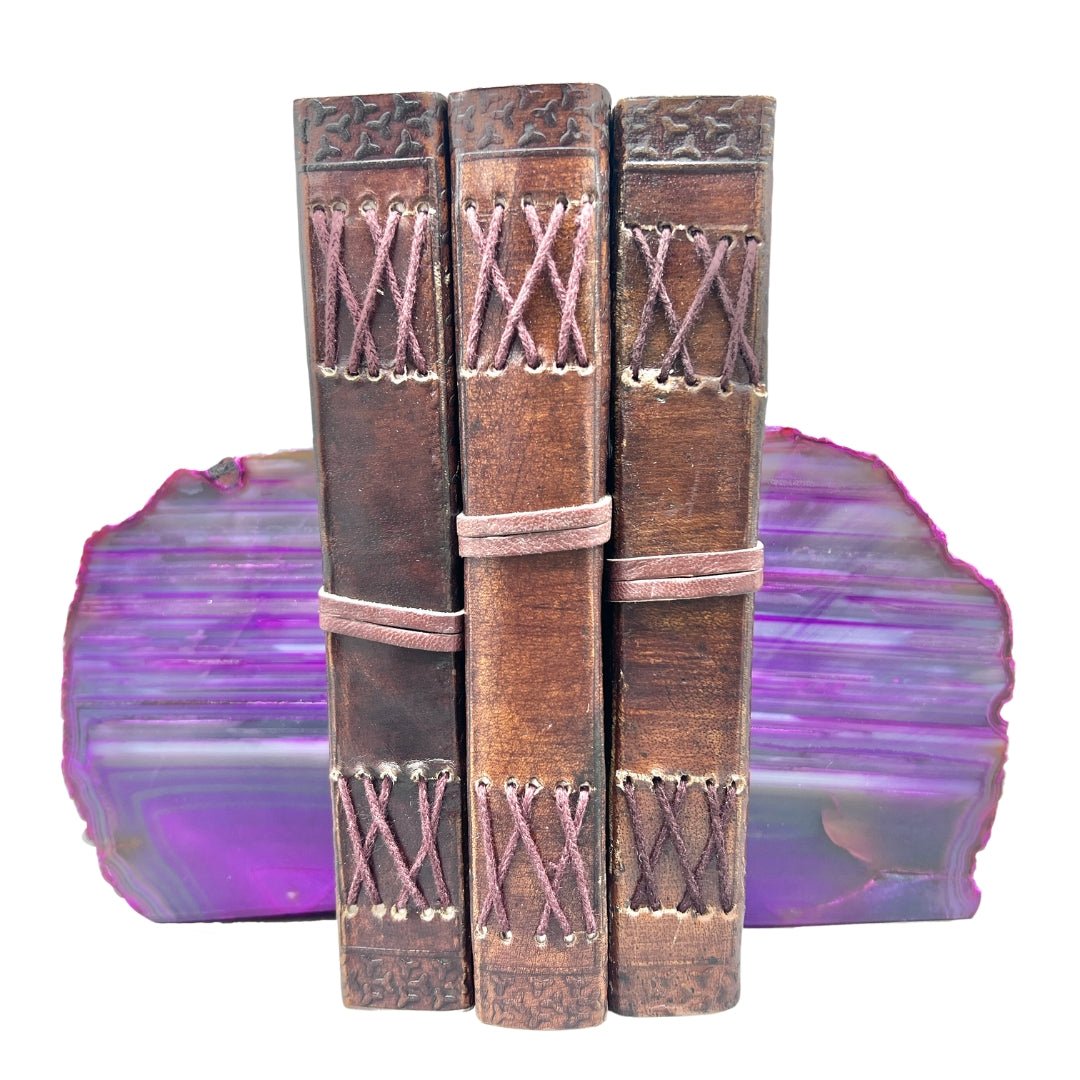 Agate Assorted Polished Bookends (Size 3 To 6 Inches) (1 Pair) Hand Carved Polished Gemstone Decor