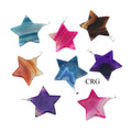 Agate Star Pendant with Silver Bail (4 Pieces) Size 1 to 2 Inches Crystal Jewelry Charm