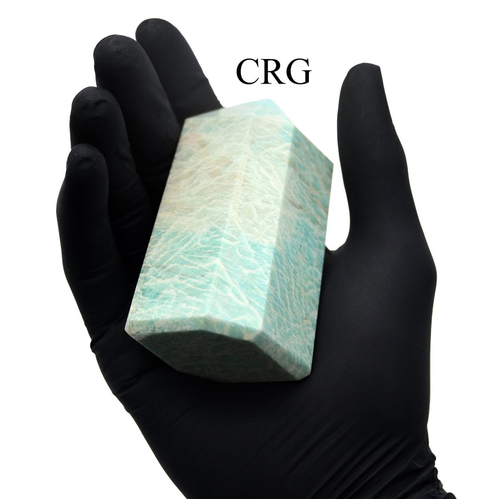 Amazonite Point (3-5 Inches) (1 Pc) Large 6-Sided Faceted Crystal Tower Point