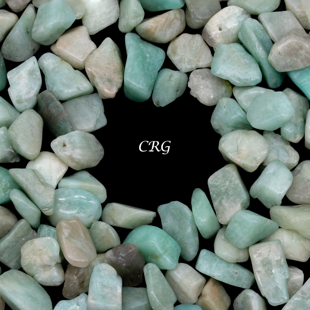 Light Amazonite Tumbled Chips 5 to 20 mm Wholesale Lot (1 Pound)