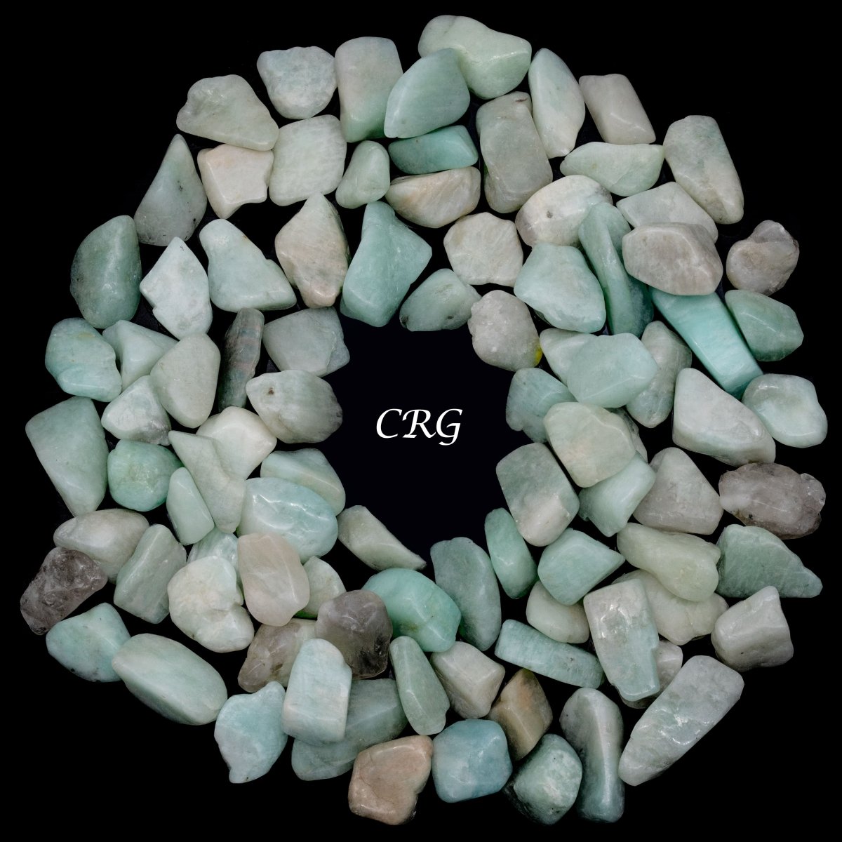 Light Amazonite Tumbled Chips 5 to 20 mm Wholesale Lot (1 Pound)