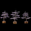Amethyst 300 Chip Tree with Wood Base and Silver Wire (1 Piece) Size 9 Inches Crystal Gemstone Tree